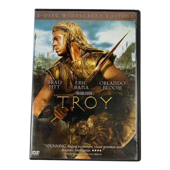 Troy (2 Disc, DVD, 2005) Widescreen, War, Adventure, Brad Pitt,‎ Eric Bana - Picture 1 of 5